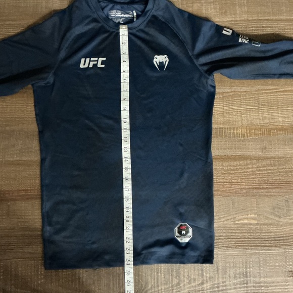 UFC Men’s Fusion Venus Authentic Fight Week Long Sleeve Rash guard Oceanic Blue - Picture 8 of 11